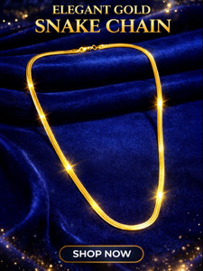 Kp collection ELEGANT GOLD SNAKE CHAIN || GOLD CHAIN || BEST RETURN GIFT FOR BOYS Gold-plated Plated Metal Chain