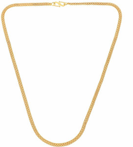 Trendy Gold LIGHT YELLOW COLOUR PLATED SIZE 20-21 INCH Gold-plated Plated Brass Chain