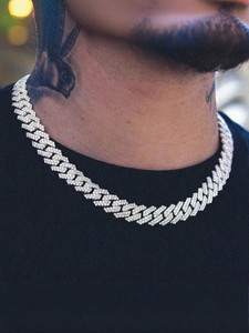 JUMSA Ices out chain Crystal Gold-plated Plated Brass Chain