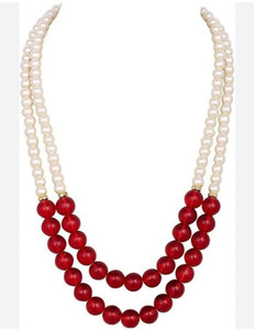 tet jewellery TET 2 layer pearl necklace Pearl Glass Necklace