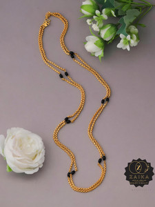 Zaika M.S. DUBBLE BOX CHAIN 30" inch LONG CHAIN FOR WOMEN AND GIRLS Gold-plated Plated Brass Chain