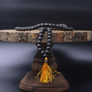DIVINE HINDU Original Karungali Malai Religious Mala 108-Beads 8MM Ebony Wood Jaap Mala Wood Necklace