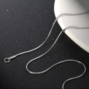 EIT Collection Unisex Silver Plated Thin Round Snake Chain for Men,Women,boys & girls. Stainless Steel Chain