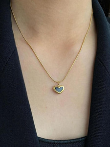 Gleve Gleve Anti Tarnish Stainless Steel Gold Necklace Crystal Gold-plated Plated Stainless Steel Necklace