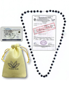 VIBESLE Karungali Mala for Men and Women | Natural Ebony Wood Spiritual Mala Beads Wood Necklace