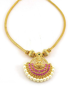 AFJ GOLD One Gram Micro Gold Plated Traditional Trendy Stylish Necklace. Gold-plated Plated Copper Necklace
