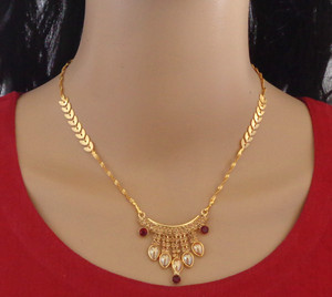 Jewelocity Stylish and Trendy Gold Chain For Women and Girls Pearl Gold-plated Plated Brass Chain