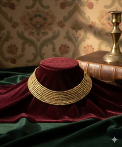 RENAISSANCE TRADERS new tribal statement beautiful temple party wear wedding choker Gold-plated, Copper Plated Copper Choker