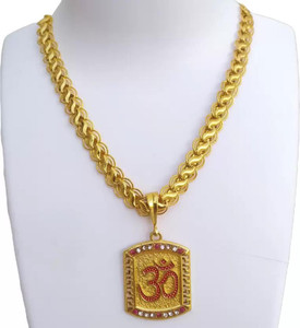 GAFUT OM 1 gram Pendant set With chain for man and boy New design new year Gold-plated Plated Copper Chain