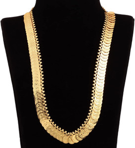 VAMA Indian Islamic Arabic Chand Tara Coin long Necklace Jewellery For Girls & Ladies Gold-plated Plated Metal Necklace