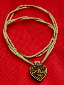 Radheshyam Murlidhar Tulsi Mala Wale Pure Tulsi kanthi with Radha pandal & two rounds kanthi Wood Chain