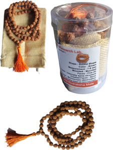 Robin Export Company 100% Genuine Nepali Rudraksha Mala 108+1 Beads For Jap With Lab test Certificate Beads Wood Chain