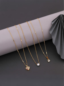 BOGHRA SALES Diamond Gold-plated Plated Alloy Necklace