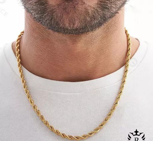 GAFUT 1 gram High Quality Indian Polished “20” Inches Gold Chain for Men and boy Alloy Chain