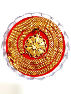 manohar One Gram Gold Plated Chain for Women (size-21 inch) (MG324+514 L) Gold-plated Plated Brass Necklace