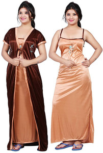 Creative Work Women Nighty with Robe