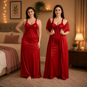 RaatiNightwear Women Nighty with Robe