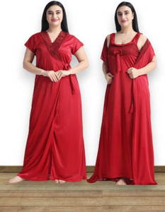 ovida Women Nighty with Robe