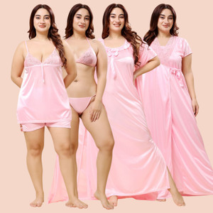 THUMKA Women Nighty with Robe