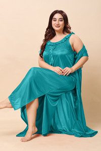 THUMKA Women Nighty with Robe