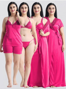 Dreamy Drapes Women Nighty with Robe