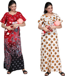 TANISHKA ENTERPRISES Women Maternity/Nursing Nighty