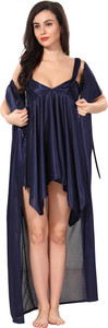 SIAMI Women Nighty with Robe