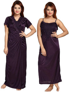 TRUNDZ Women Nighty with Robe