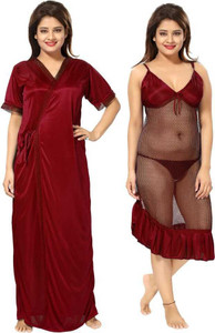 ovida Women Robe and Lingerie Set