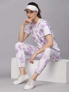 BHULAX Women Printed Purple Night Suit Set