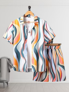 GLORI STAR Men Printed Multicolor Night Suit Set
