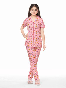 Blackballe Kids Nightwear Girls Printed Cotton