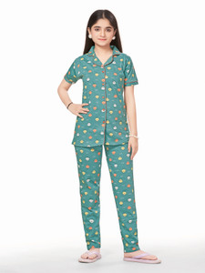 Blackballe Kids Nightwear Girls Printed Cotton