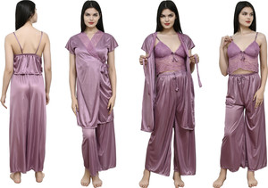 WONDERBELLA Women Nighty with Robe