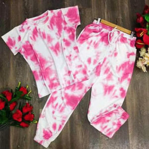 VJ FASHION Women Ombre/Dyed Pink Night Suit Set