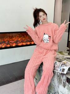 OMI Women Self Design Pink Night Suit Set