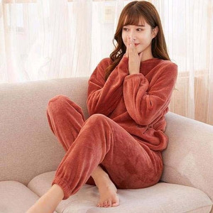 tiba Women Solid Red Night Suit Set