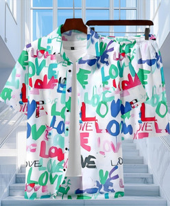 SHIVFORYOU Men Printed, Floral Print Multicolor Night Suit Set