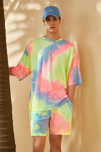 Leriya Fashion Men Ombre/Dyed Light Green Night Suit Set