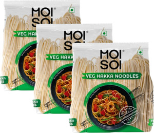 मोई सोई हक्का नूडल्स, 1.5kg (नो प्रिज़र्वेटिव्स | पैक ऑफ 3 x 500g | एयर ड्राइड नूडल्स) 1.5 kg