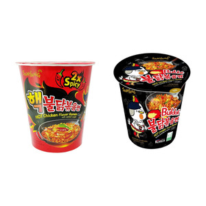 Samyang 2x spicy and Hot chicken flavor ramen cup noodles 70gm (pack of 2) Cup Noodles