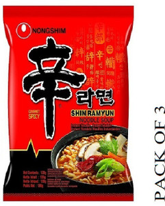 Nongshim Shin Ramyun Korean Style Instant Noodles 120gm * 3 Instant Noodles