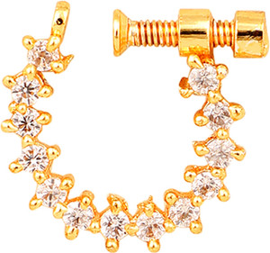 opaltouch Cubic Zirconia Gold-plated Plated Brass Nose Ring