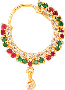 opaltouch Cubic Zirconia Gold-plated Plated Brass Nose Ring