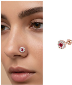mufasa fashion Cubic Zirconia Gold-plated Plated Brass Nose Stud