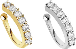 Twisha Cubic Zirconia Gold-plated Plated Brass Nose Ring