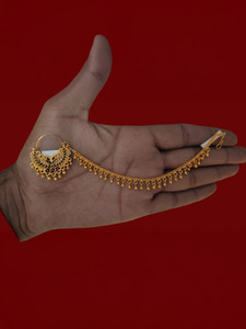 NATHCHAIN NATH NOSE PIN Brass Plated Brass Nathiya