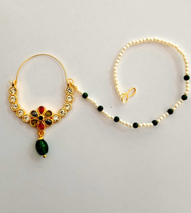 Nawab Collection Gold-plated Plated Alloy Nathiya