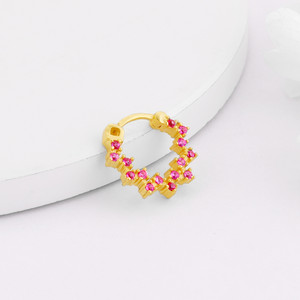 GIVA Zircon Rhodium Plated Sterling Silver Nose Ring