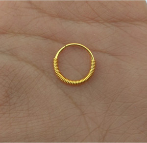 RENU CREATION Gold-plated Plated Brass, Metal, Alloy, Stone Nose Ring